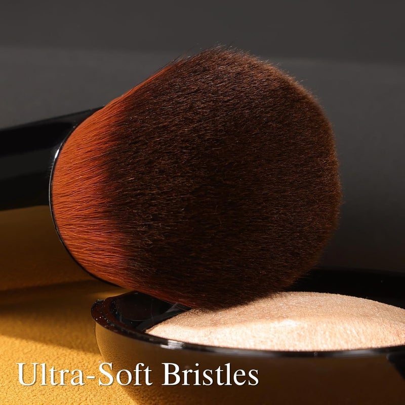 Raffaello Angled Kabuki Brush for Foundation – Ultra-Soft Dense Bristles, Flat Top Makeup Brush for Liquid, Cream & Powder, Seamless Blend, Wet & Dry Use, Zero Waste - Image 2